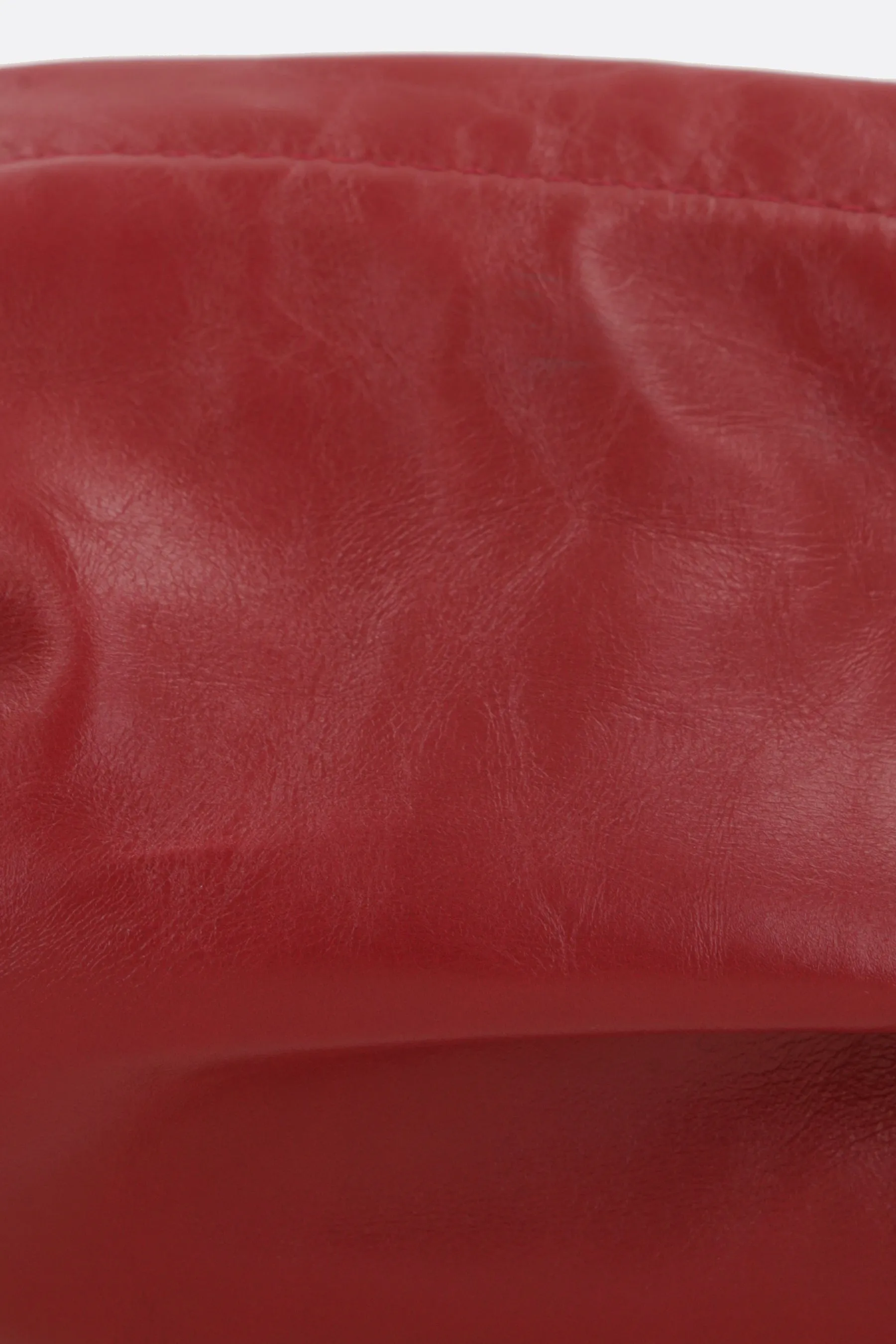 Padded Textured Paper Leather Shoulder Bag