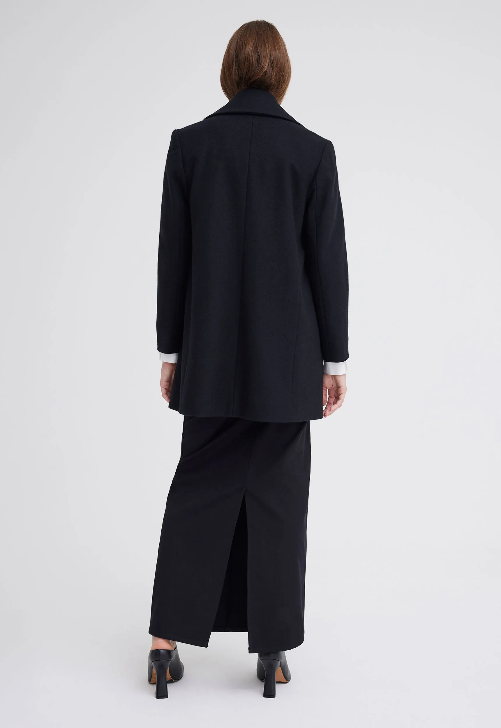 Pagoda Merino Wool Blazer - Black