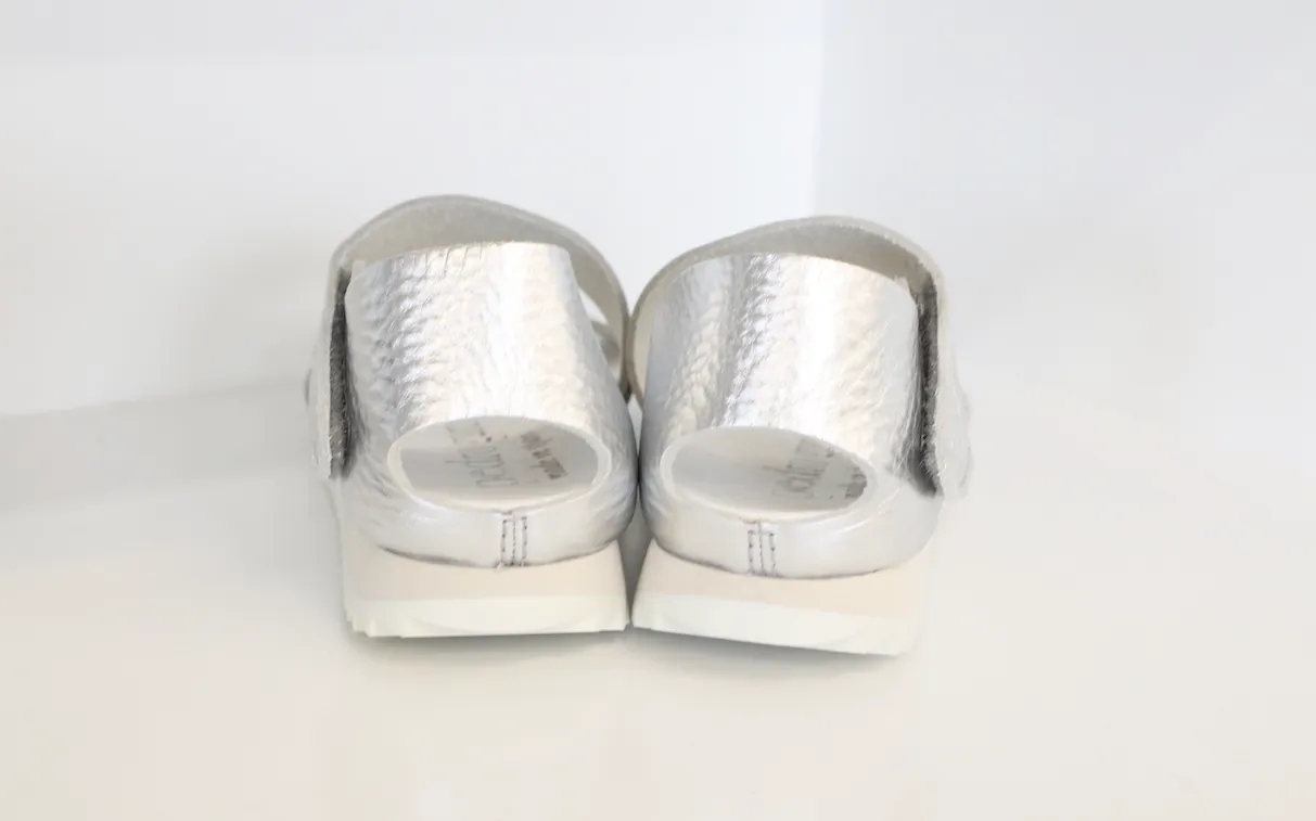 Pedro Garcia - Jedda-CVLM_V20 Sandals in Silver Cervo Lame