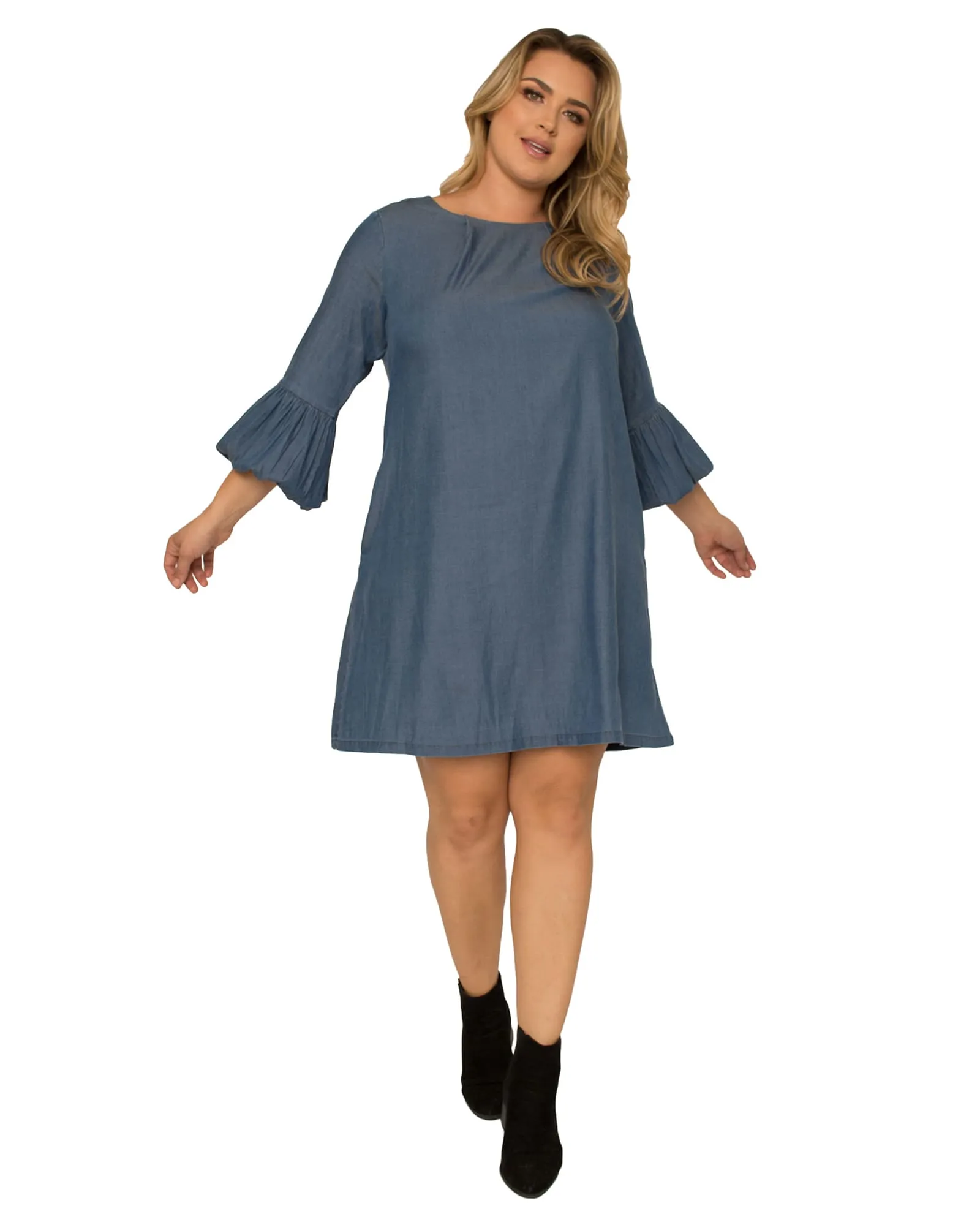 Peyton Midi Shift Dress | 3214 Medium Blue