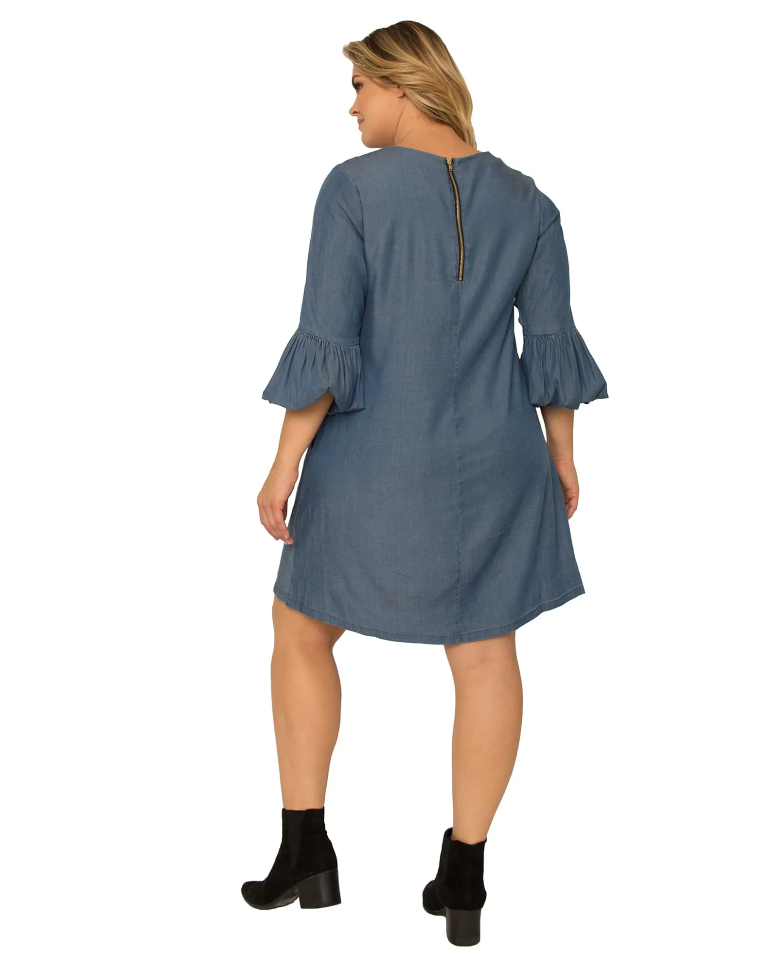Peyton Midi Shift Dress | 3214 Medium Blue