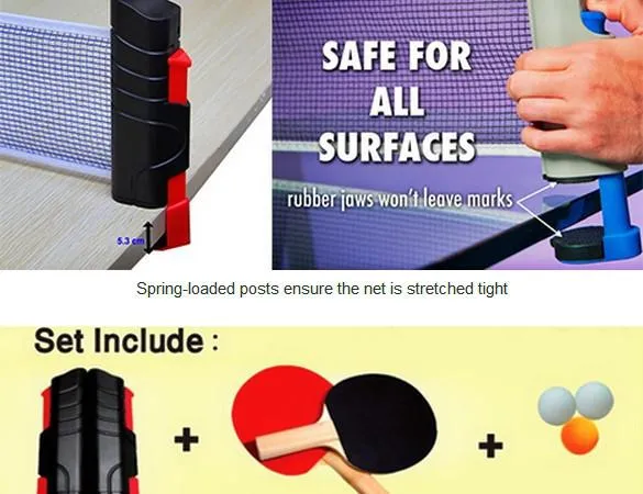 Portable Table Tennis Set