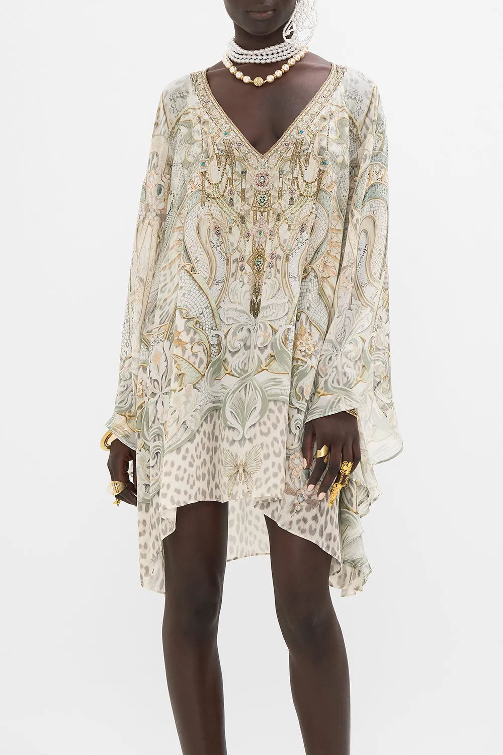RAGLAN SLEEVE FLARED KAFTAN IVORY TOWER TALES