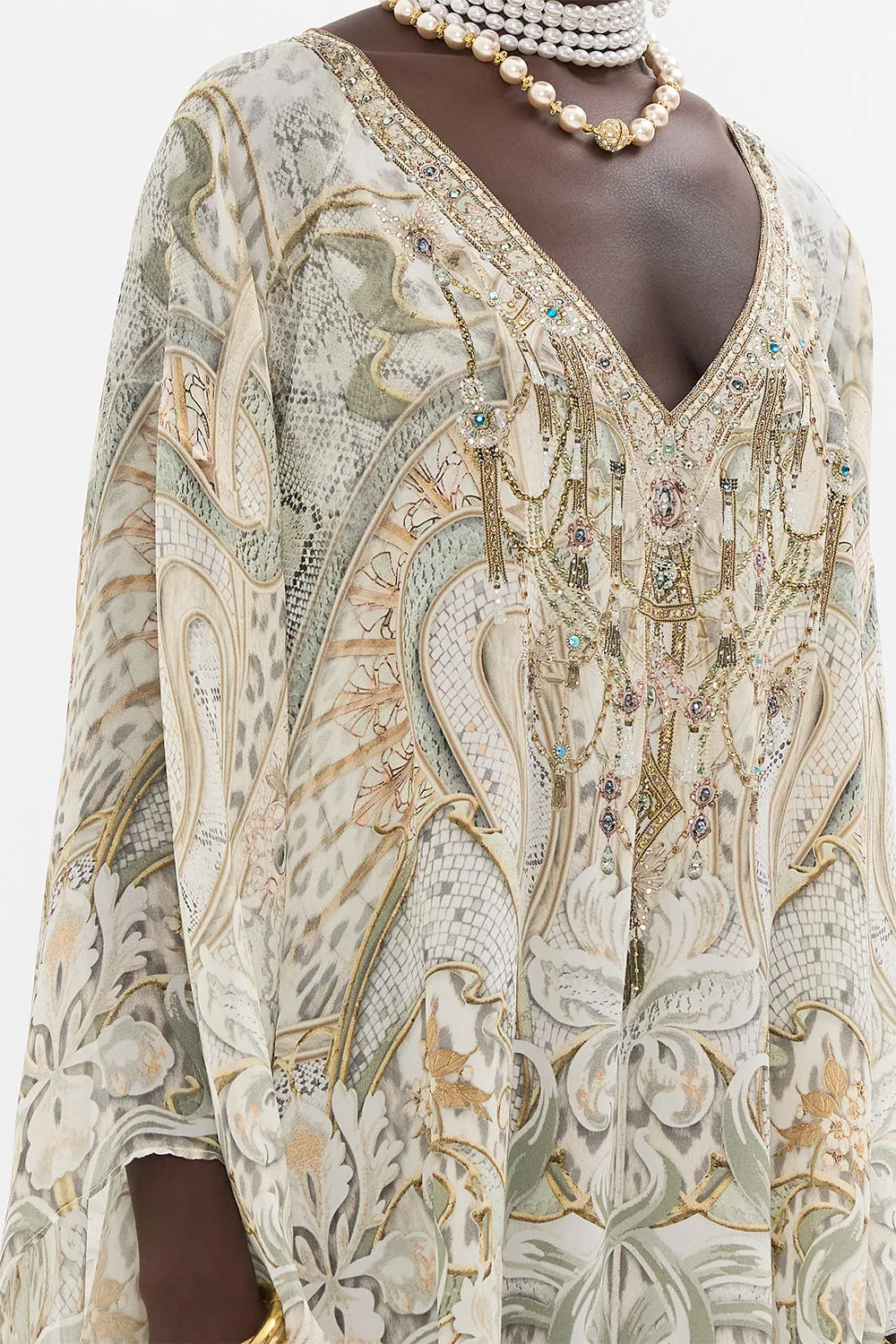 RAGLAN SLEEVE FLARED KAFTAN IVORY TOWER TALES