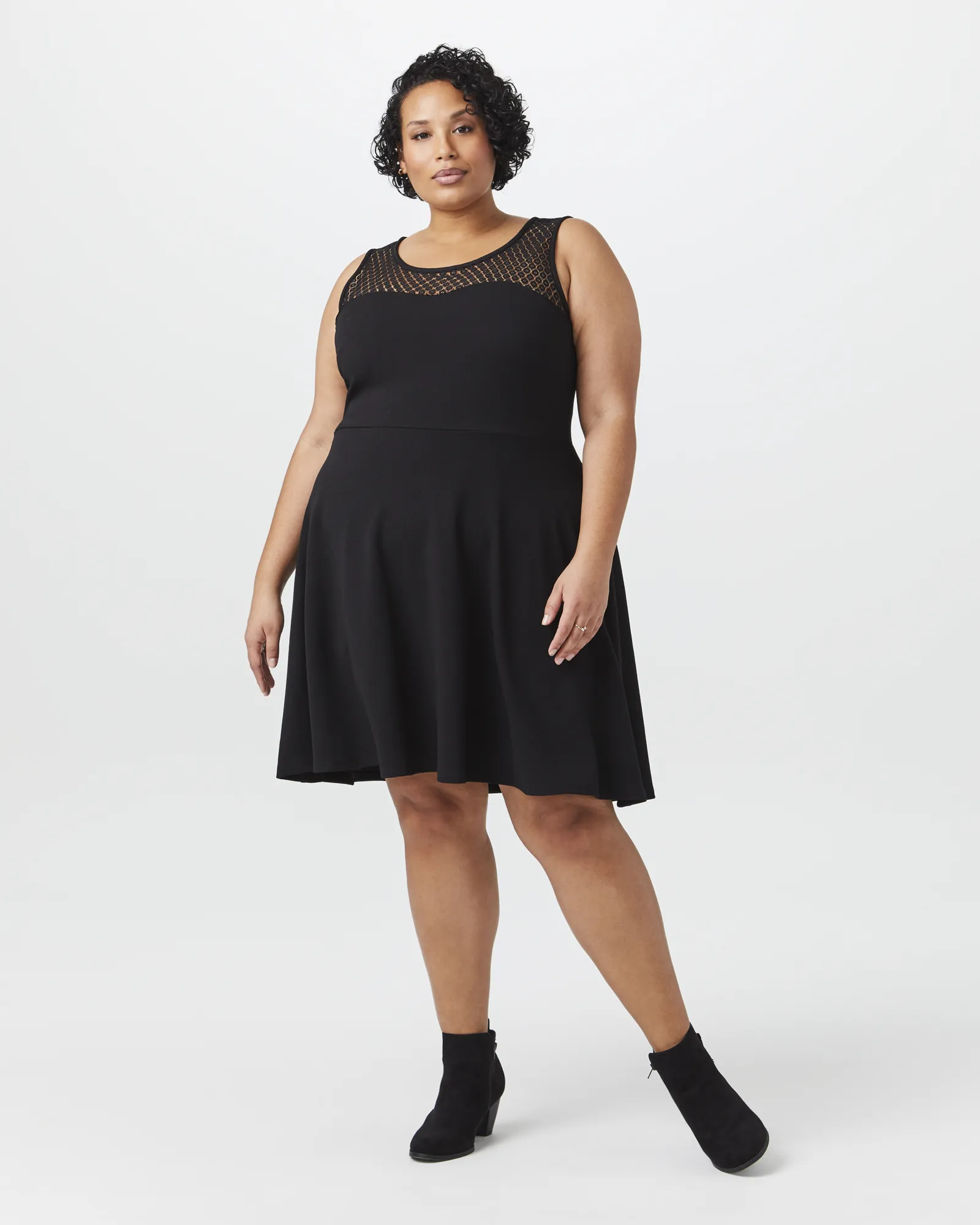 Rosemary Fit and Flare Dress  | Black