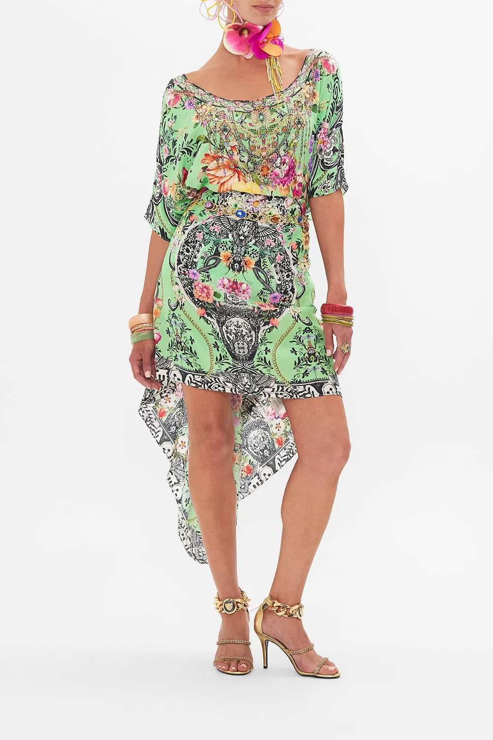 ROUND NECK KAFTAN PORCELAIN DREAM