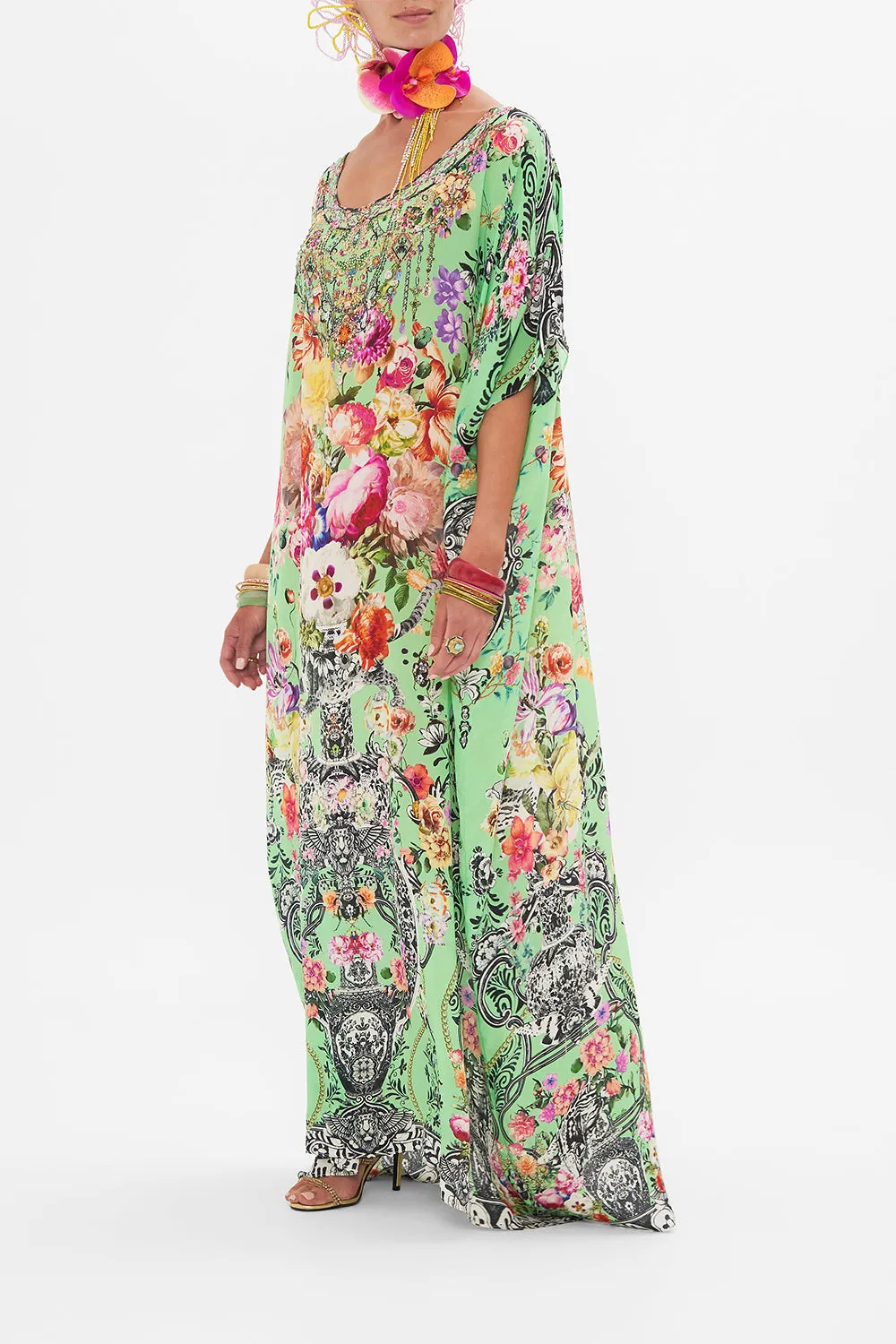 ROUND NECK KAFTAN PORCELAIN DREAM