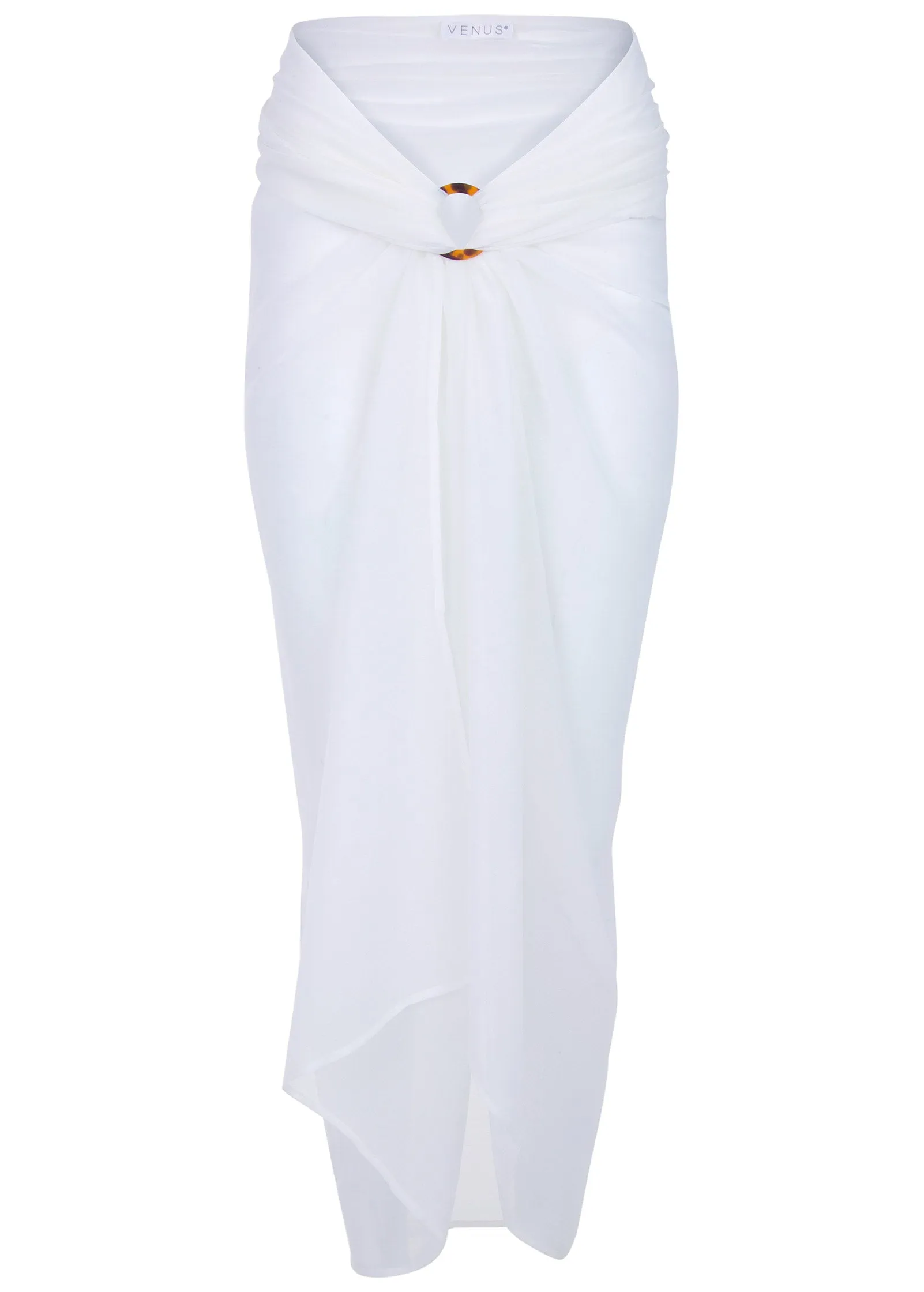 Sarong Cover-Up - Pearl White