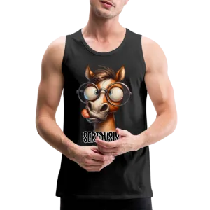 Seriously? Men's Premium Tank Top (Funny Horse)