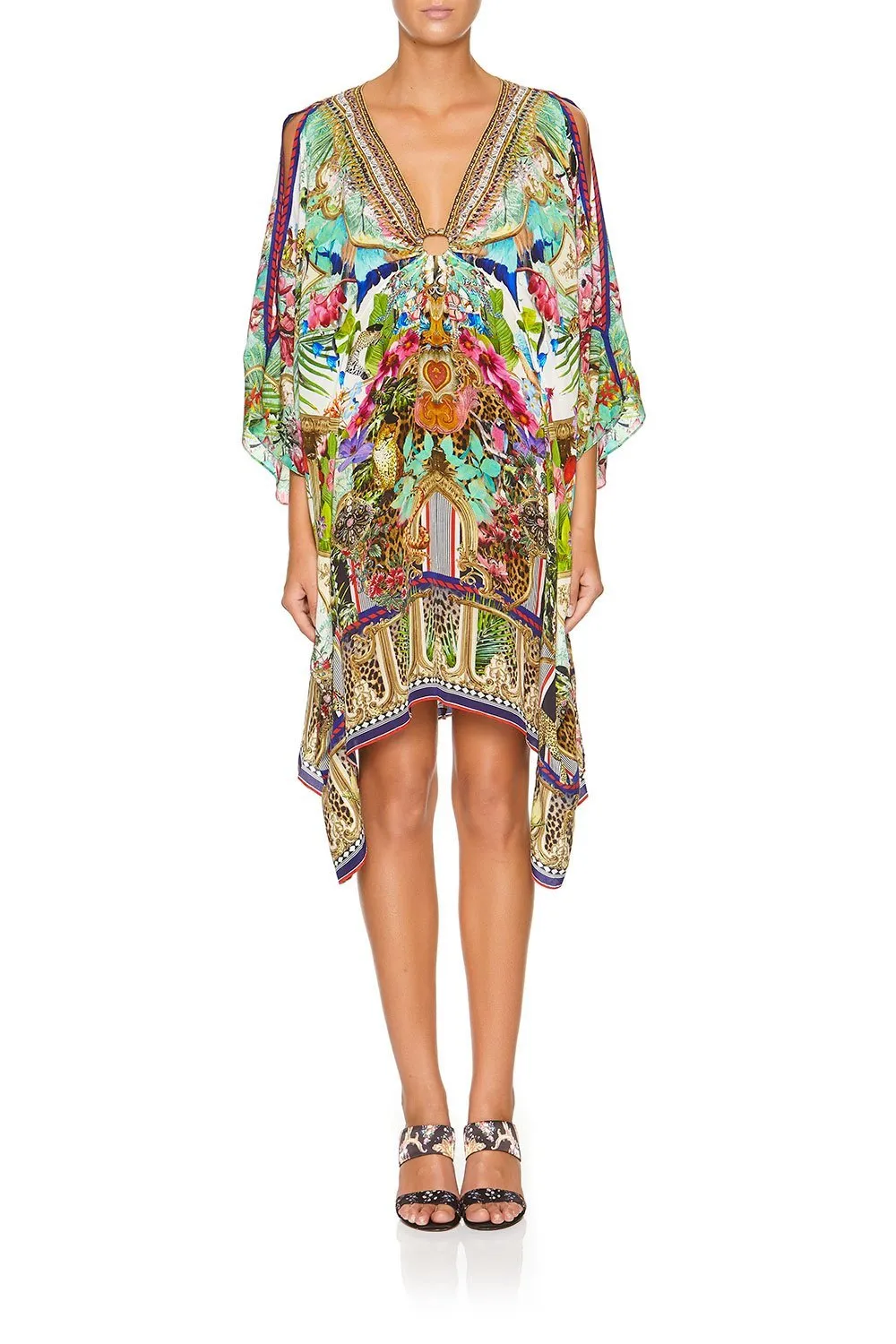 SHORT KAFTAN WITH HARDWARE CHAMPAGNE COAST