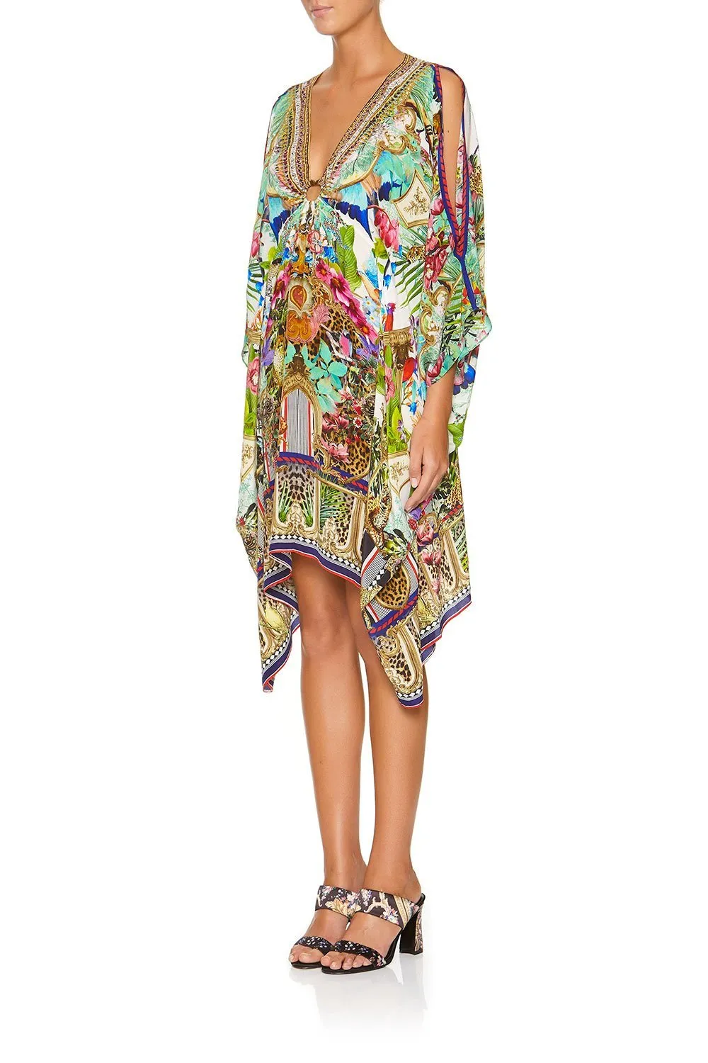 SHORT KAFTAN WITH HARDWARE CHAMPAGNE COAST