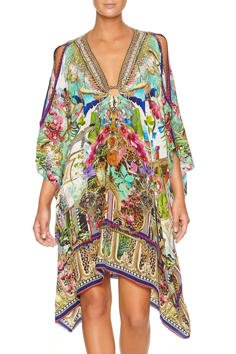 SHORT KAFTAN WITH HARDWARE CHAMPAGNE COAST