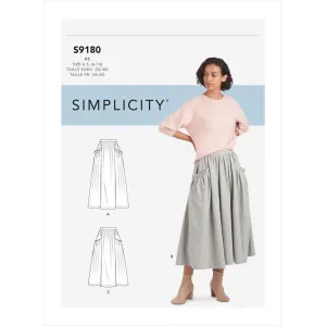 Simplicity Sewing Pattern S9180 Misses' Skirts