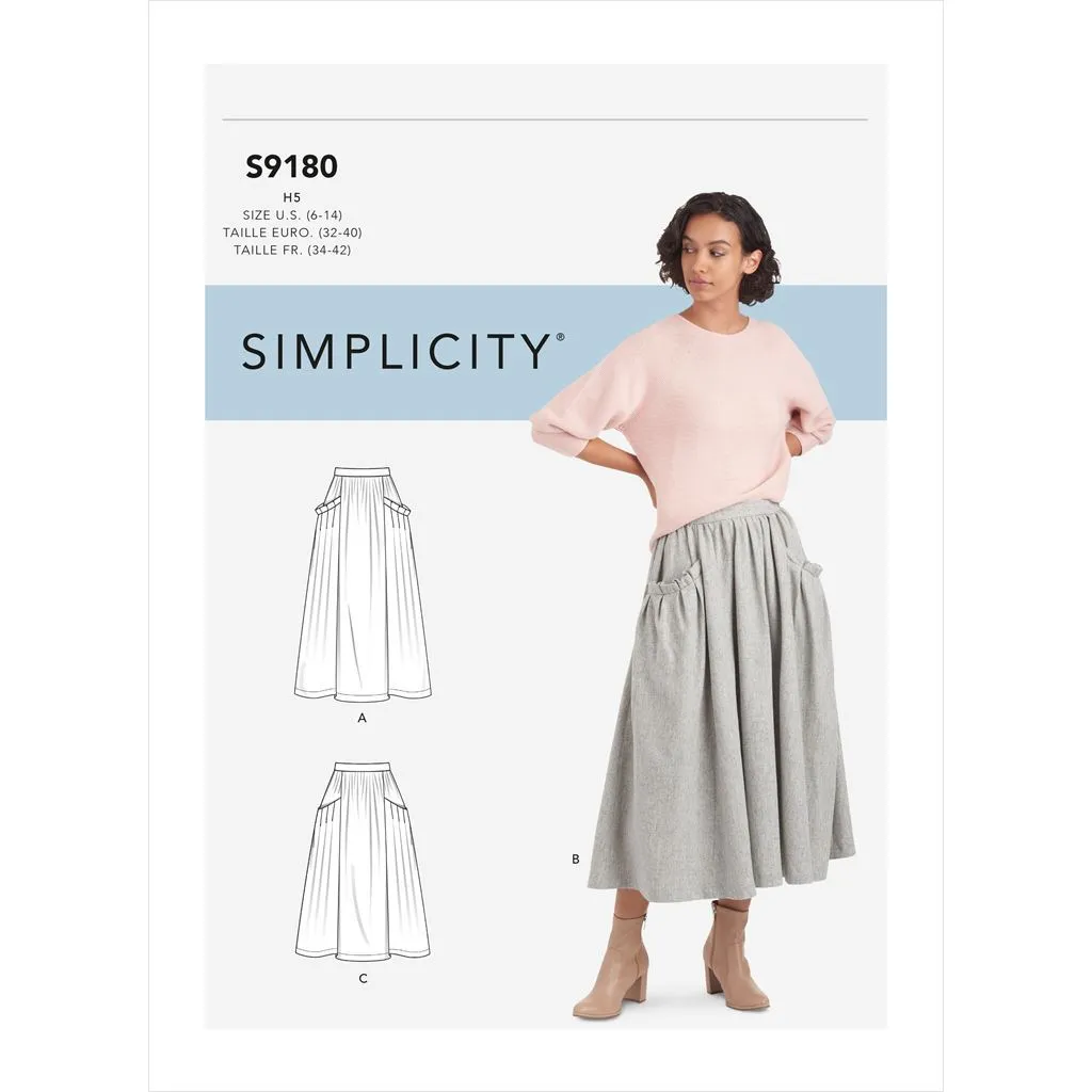 Simplicity Sewing Pattern S9180 Misses' Skirts