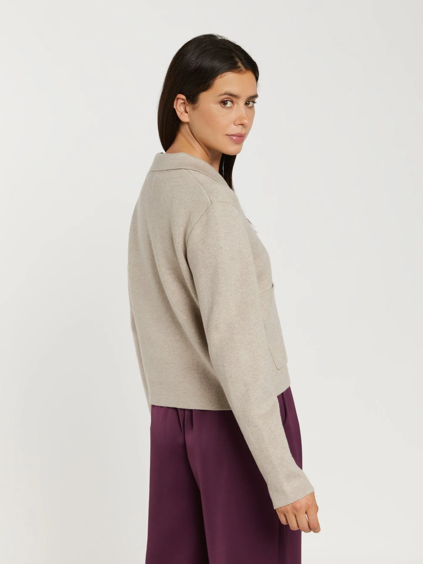 Structured knitwear jacket