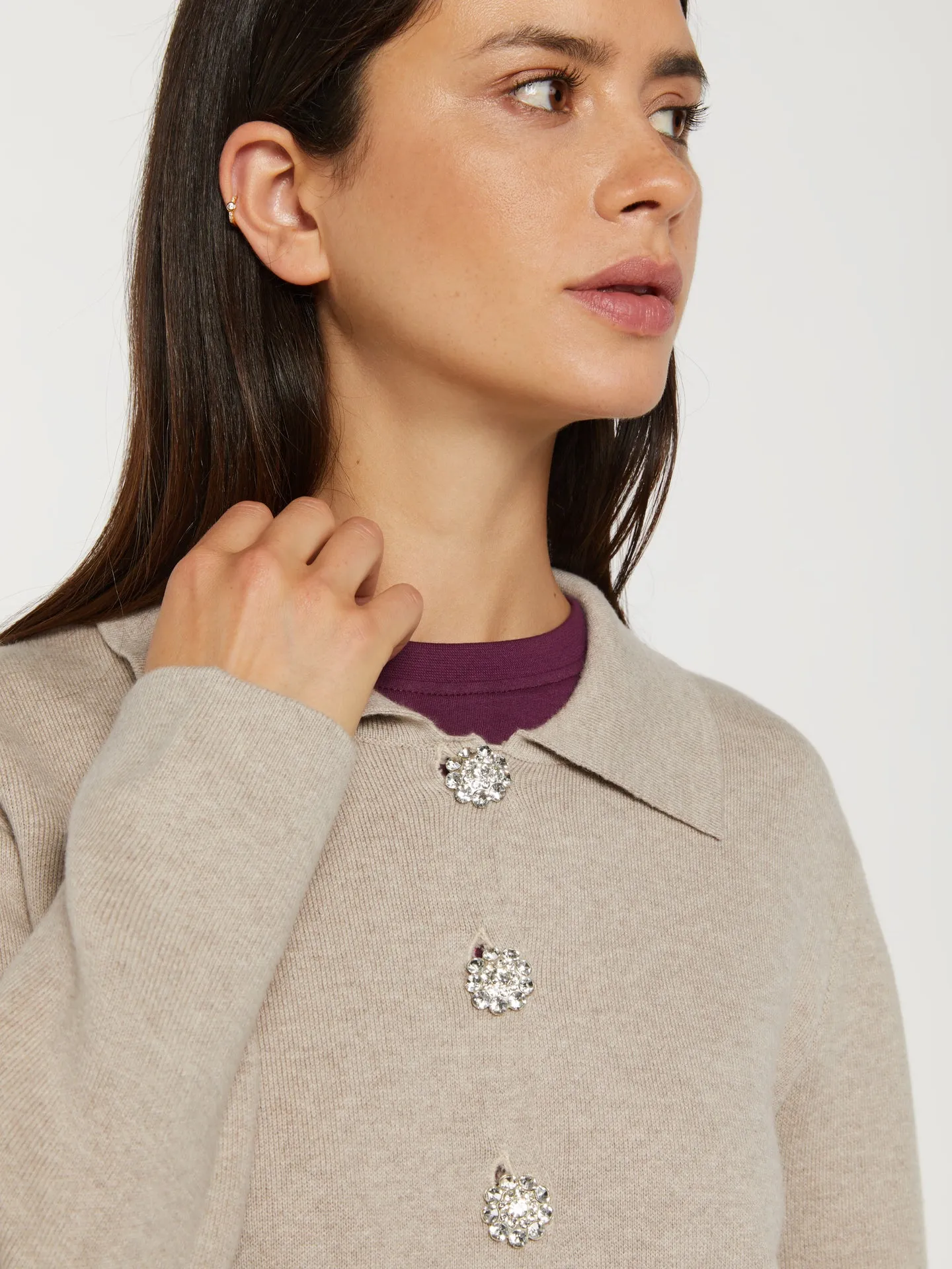 Structured knitwear jacket
