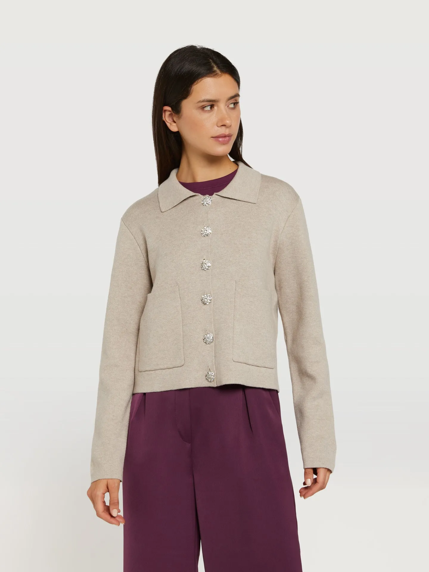 Structured knitwear jacket