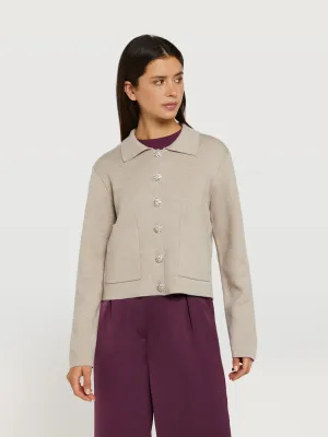 Structured knitwear jacket