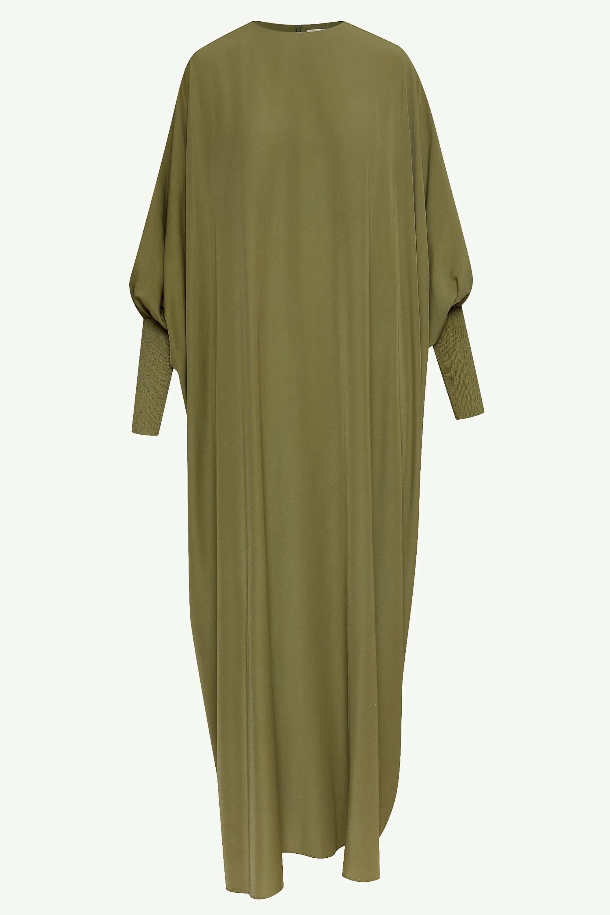 Suha Smocked Sleeve Kaftan - Olive