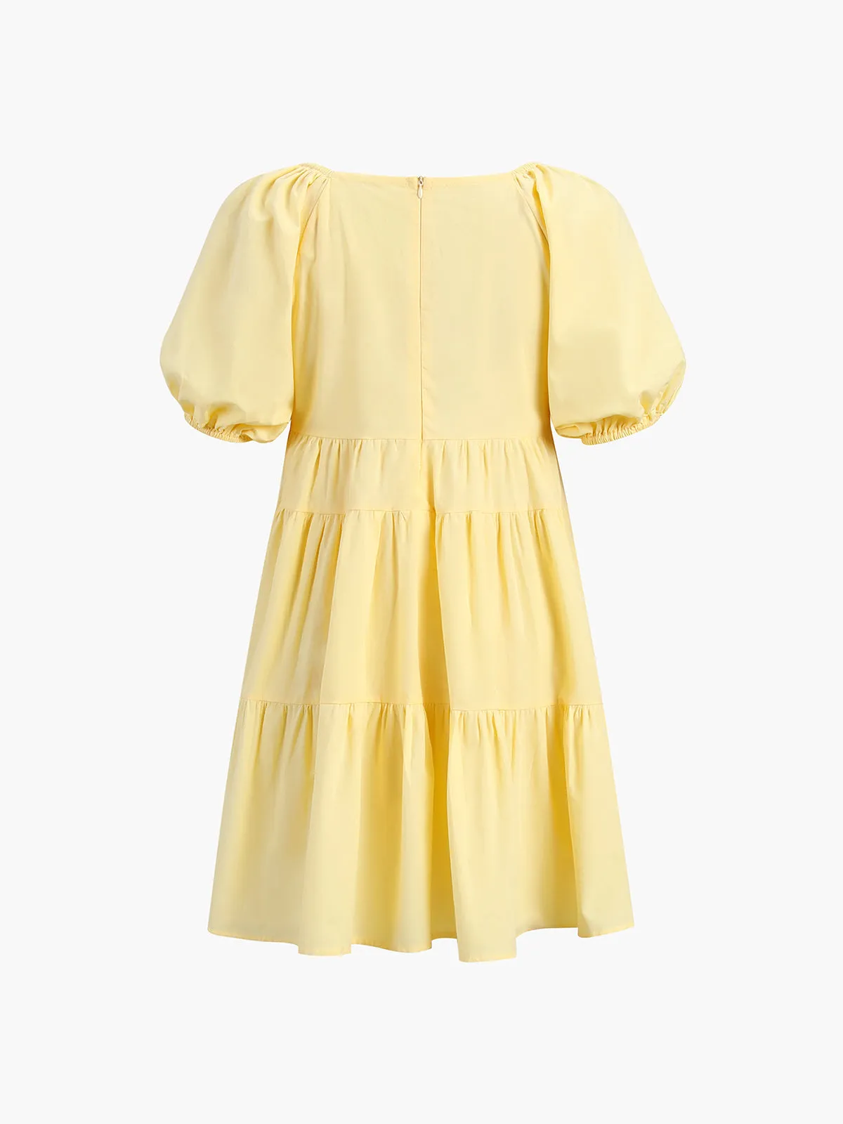 Sunshine Zippered Plunge Trendy Skater Short Dress