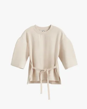 Terry Sculpted Sleeve Sweatshirt