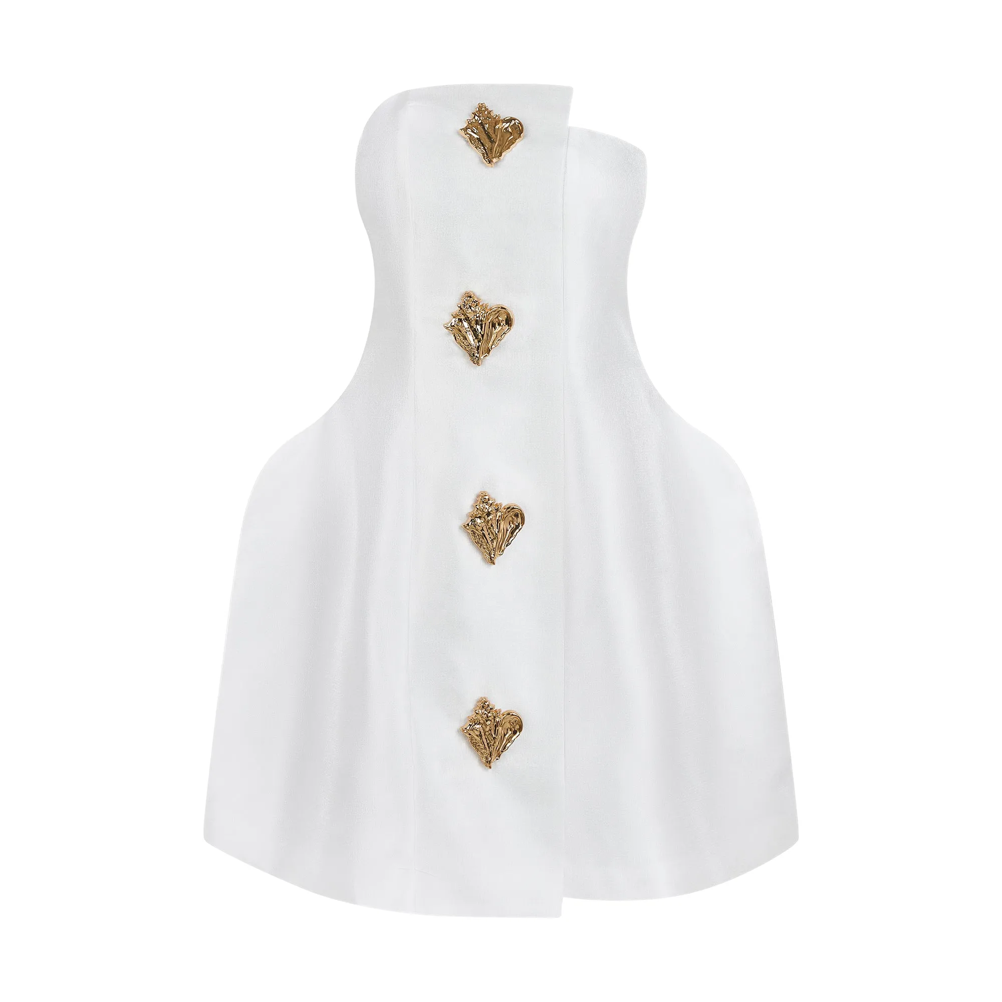 THE ALIGER STRAPLESS DRESS-IVORY