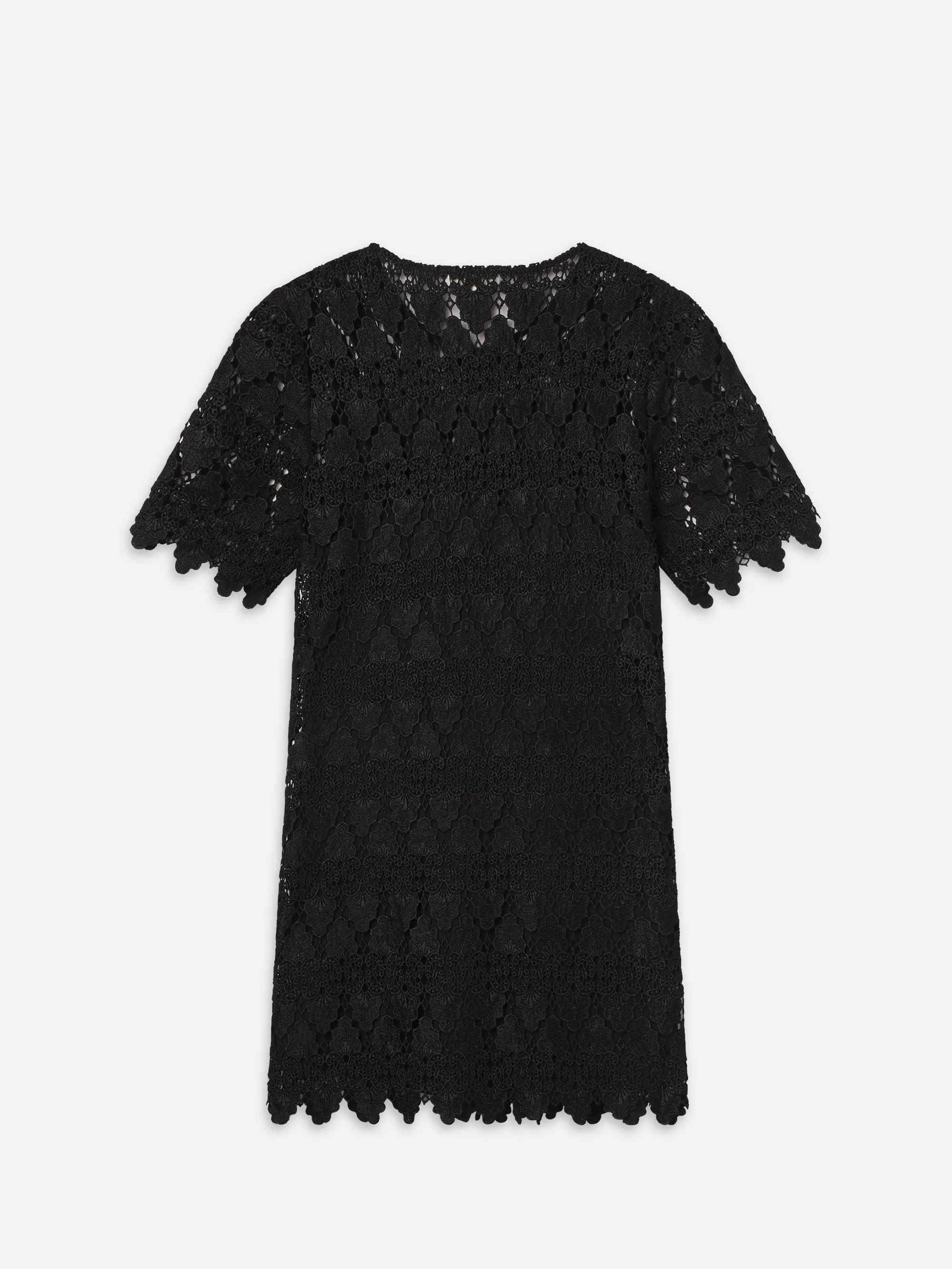 The Lace Button Front Dress -- Black