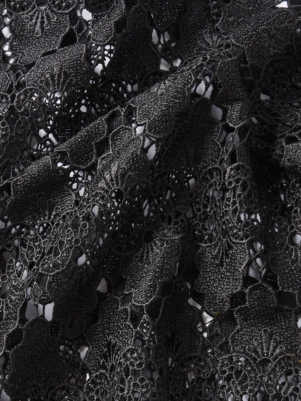 The Lace Button Front Dress -- Black