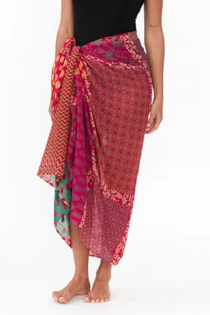 Tivoli Pink Geo Tassel Sarong