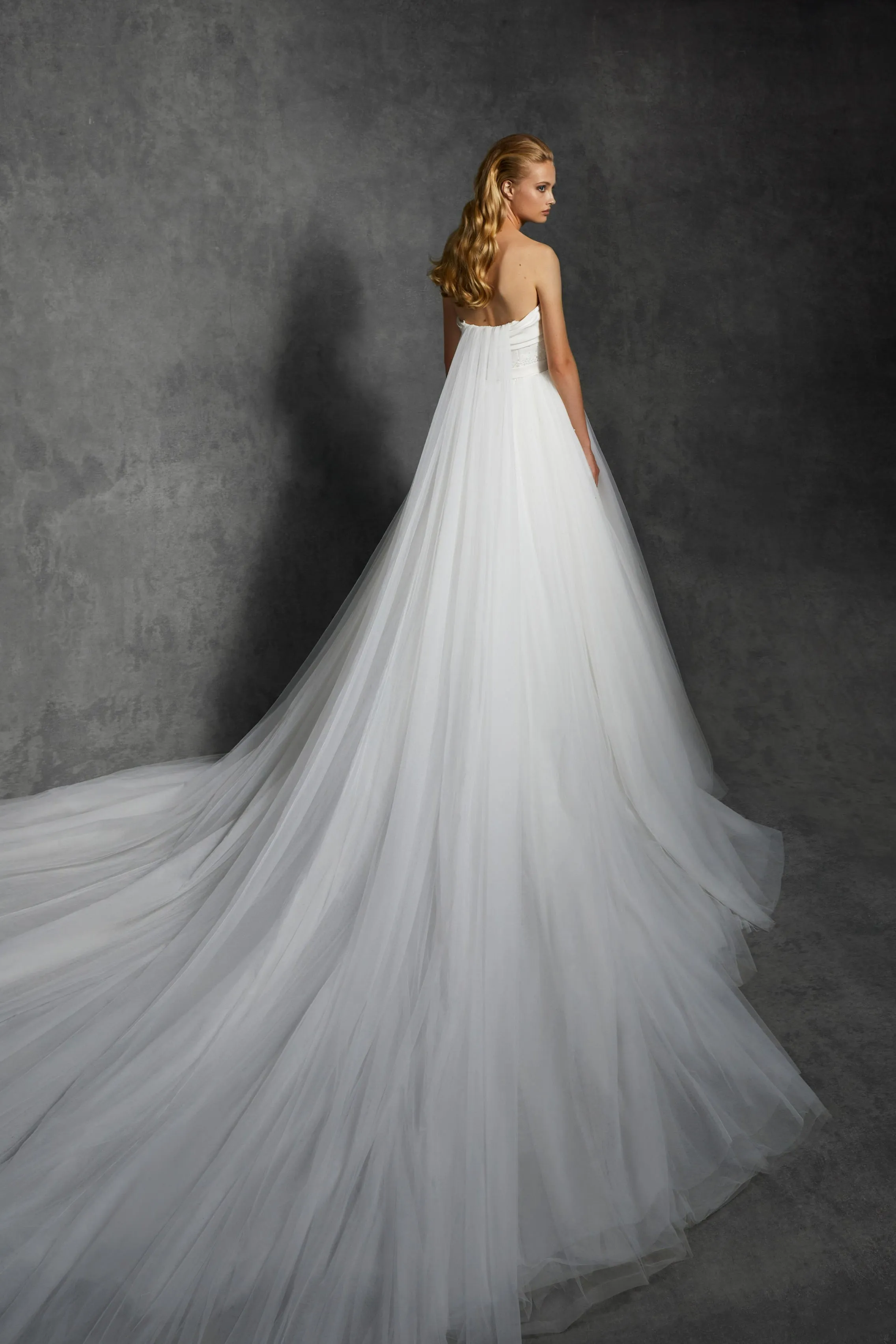 VRM358 - SOPHISTICATED BOW TULLE DRESS