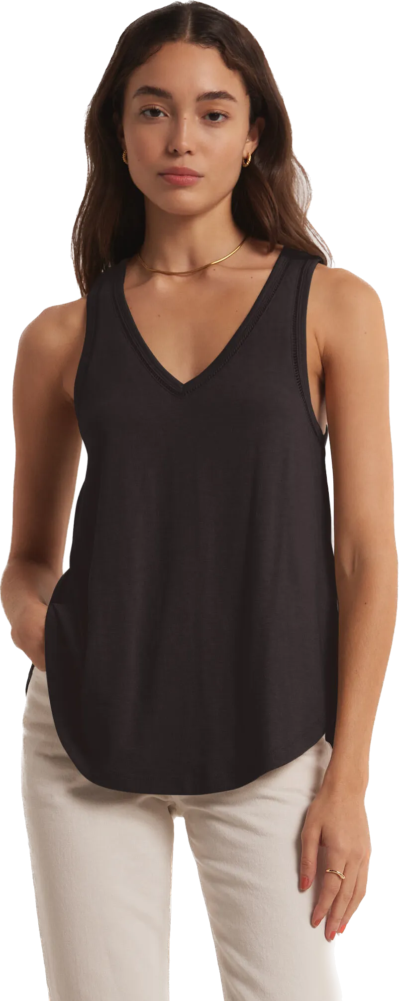 Z SUPPLY Vagabond Lace Trim Tank